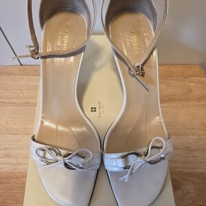 Kate Spade Off White Ankle Strap Heels 9 1/2